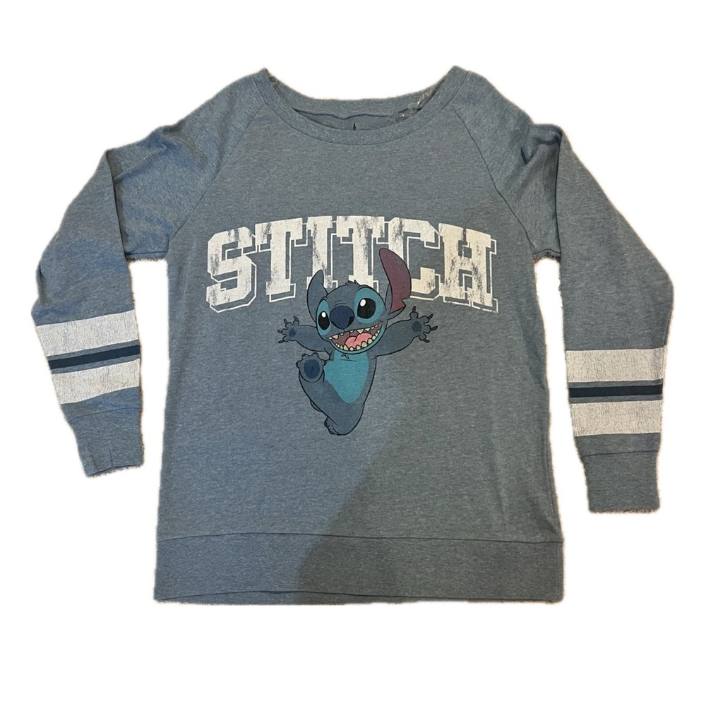 Disney Stitch Varsity Long Sleeve T Shirt Size Small NWT